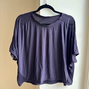 Lululemon Flowy Capesleeve Top Purple Mesh Back 8